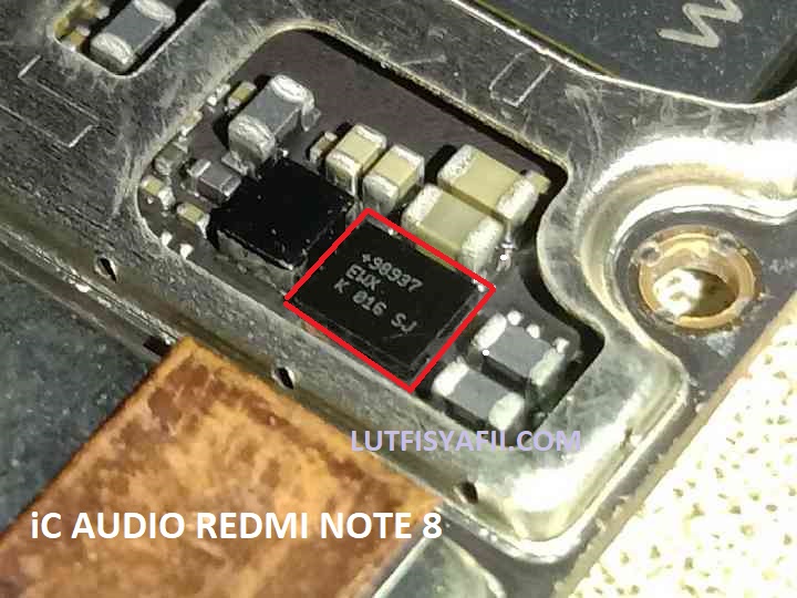 posisi ic audio redmi note 8