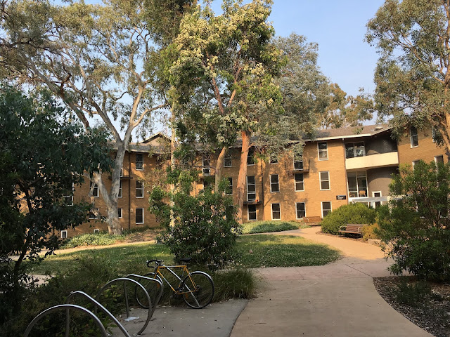 Courtyard of H C Coombs Building, Canberra, Australia, designed by Beryl Mann.