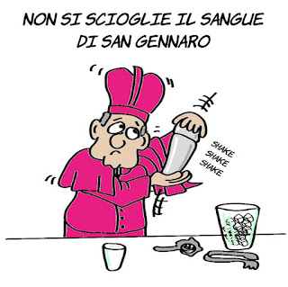 miracolo, san gennaro, cocktail, vignetta, satira