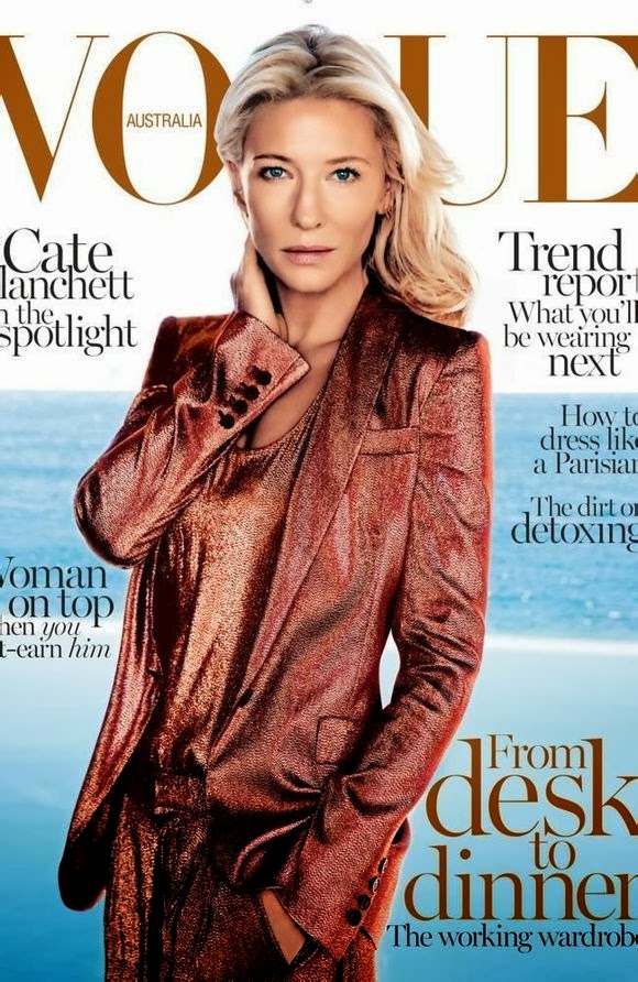 Covers : Cate Blanchett Magazine Photoshoot Pics on Vogue Magazine Australia February 2014 Issue 