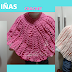 Poncho para niñas en crochet paso a paso 