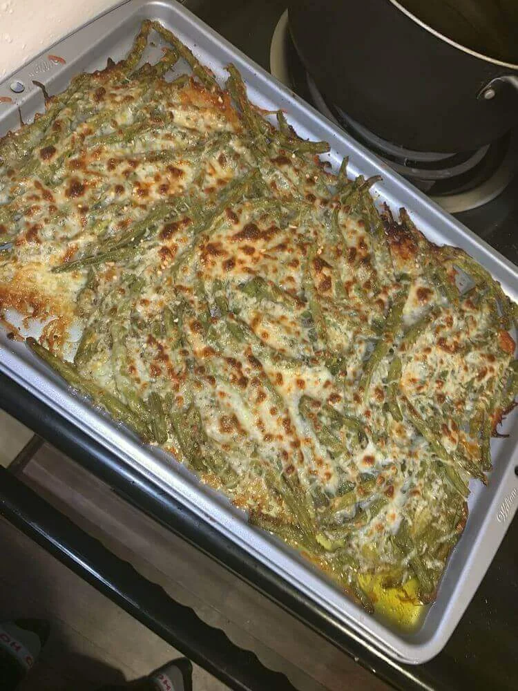 Cheesy Garlic Green Beans