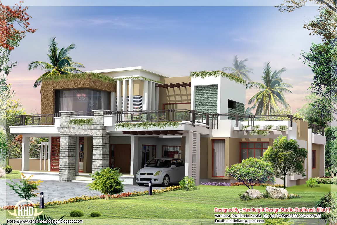 ... modern contemporary home design - Kerala home design and floor plans