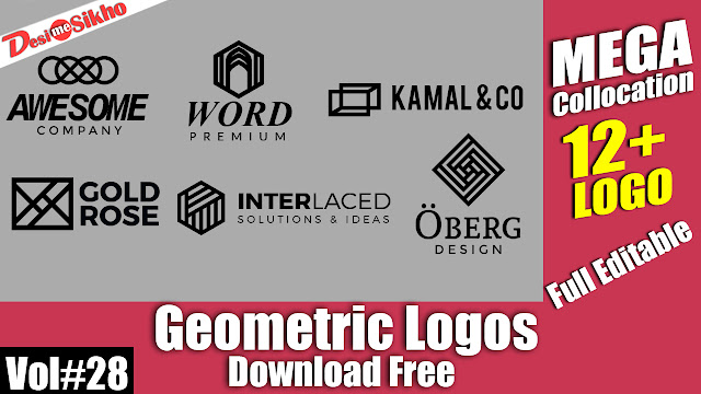 Download Free Awesome Logos Full Editable PSD File Vol#28