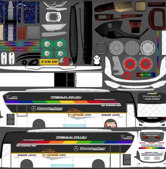 Livery Bussid Sinar Jaya HD Jernih