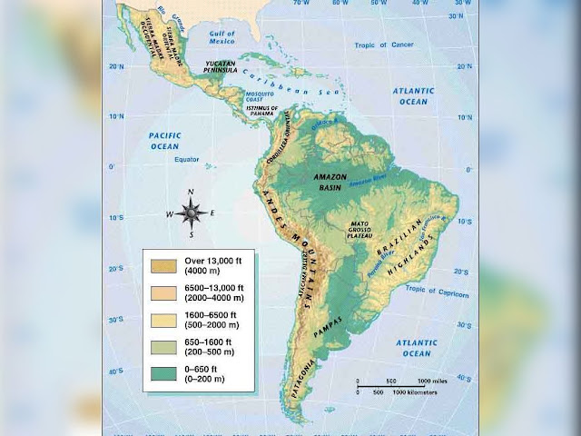 Mountains In South America Map