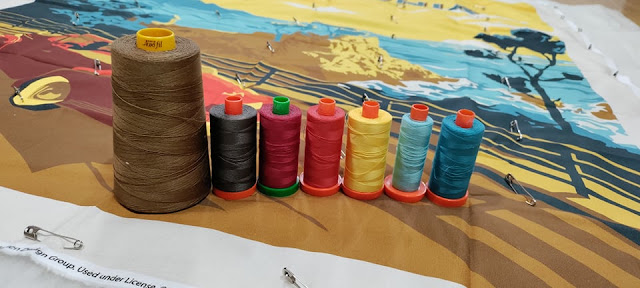 Aurifil threads for free-motion quilting