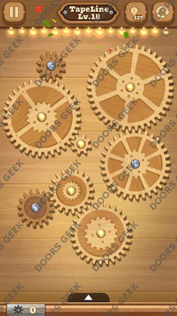 Fix it: Gear Puzzle [TapeLine] Level 18 Solution, Cheats, Walkthrough for Android, iPhone, iPad and iPod