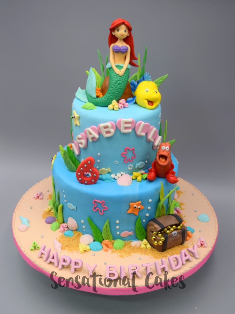 The Sensational Cakes Mermaid Ariel Under The Sea Birthday Theme Cake Singapore Mermaidcake