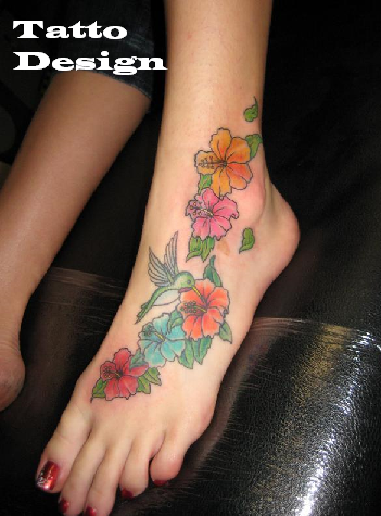 Flower ankle tattoo designs