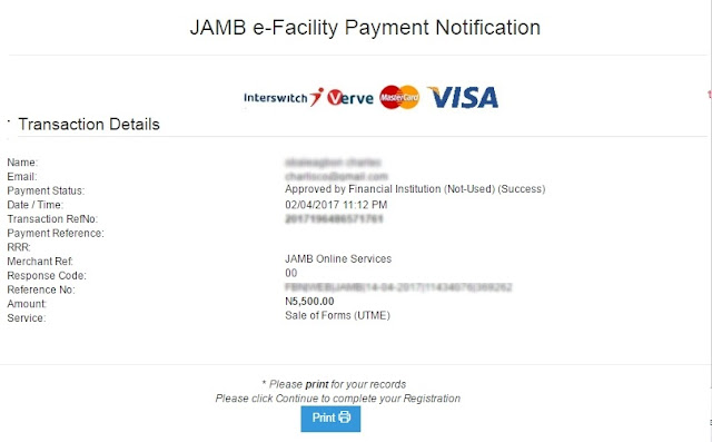 jamb pending payment status