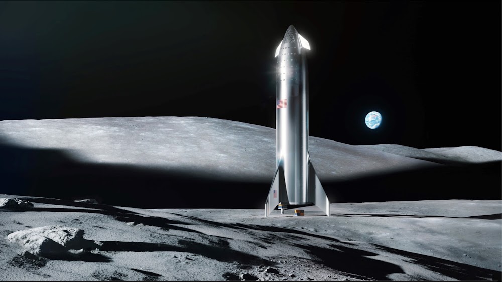 SpaceX Starship on the Moon HD