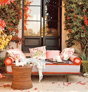 Outdoor Coral Furniture with Coral Bouganvilla