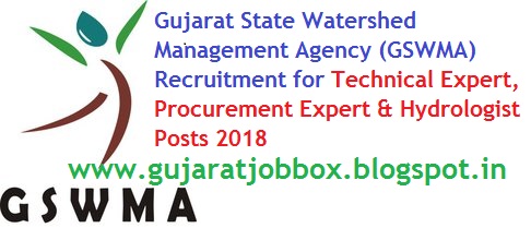 Gujarat State Watershed Management Agency (GSWMA) Recruitment 2018 || job junction