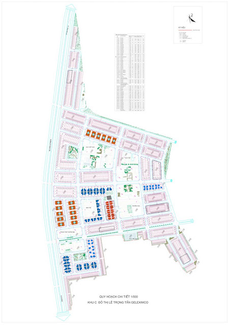 Mặt bằng liền kề Khu C Geleximco Lê Trọng Tấn