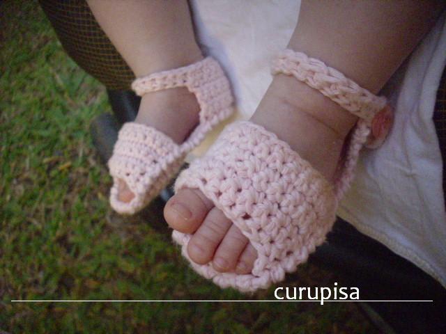 ... : Chancletas: sandalias de bebÃ© a crochet  crochet baby sandals