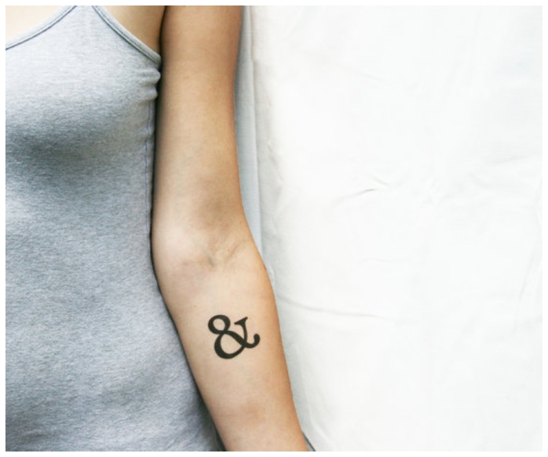 temporary tattoo tattoos ink pepper ampersand typography favours ampersands tatoo adults credit simple
