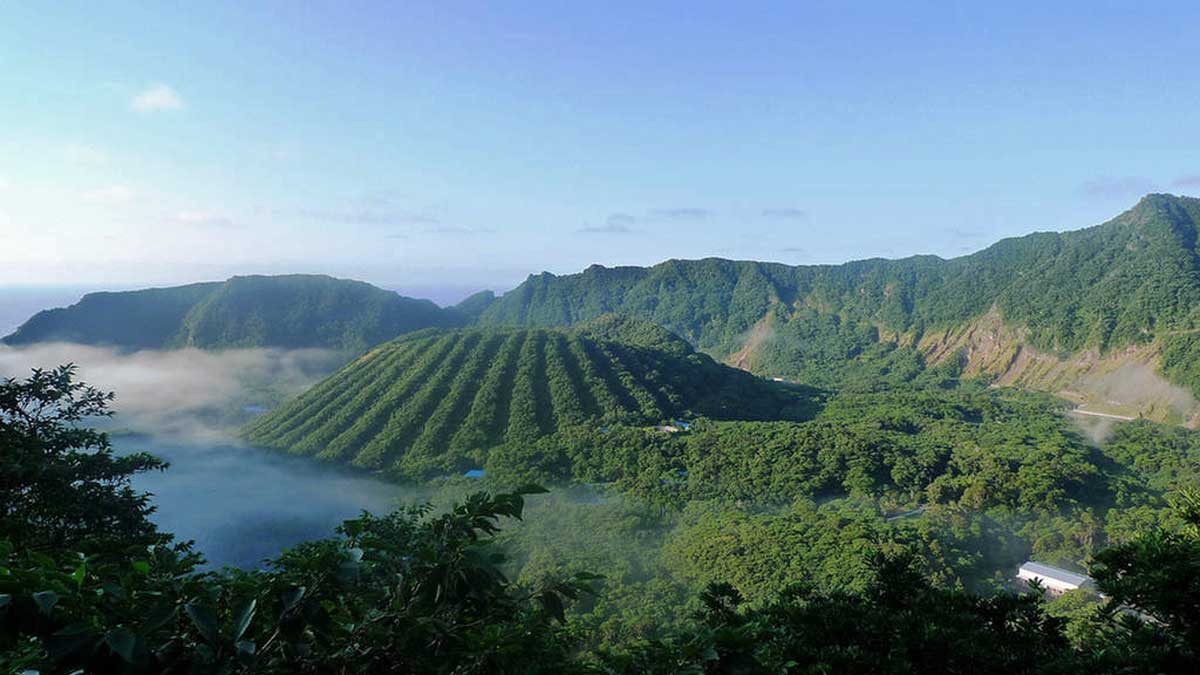 The Volcanic island of Aogashima