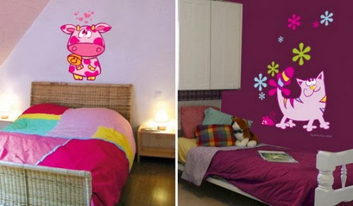Sticker dan Wallpaper  Dinding  Lucu  untuk Kamar Anak 
