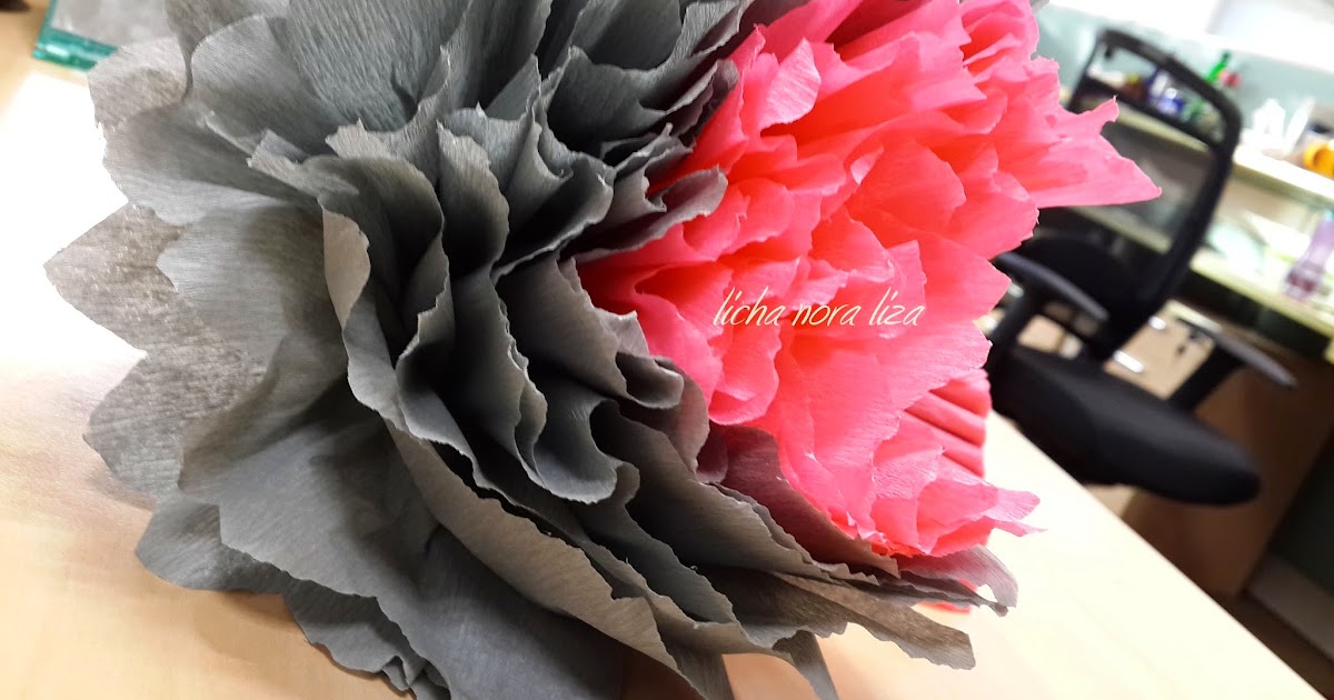 DIY Bunga  Kertas  Besar  Untuk Pelamin Nora Liza