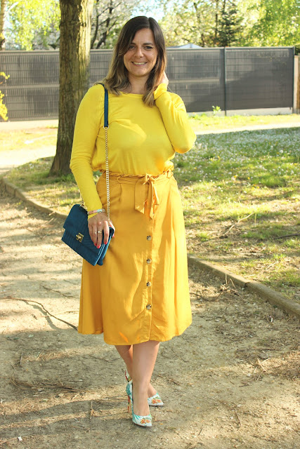 look monochrome jaune, lemon mood, les petites bulles de ma vie