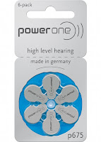 Hearing Aid Batteries Power One P675