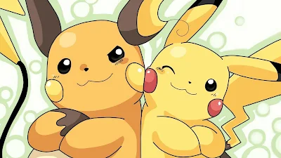 Pikachu and Raichu Anime wallpaper.