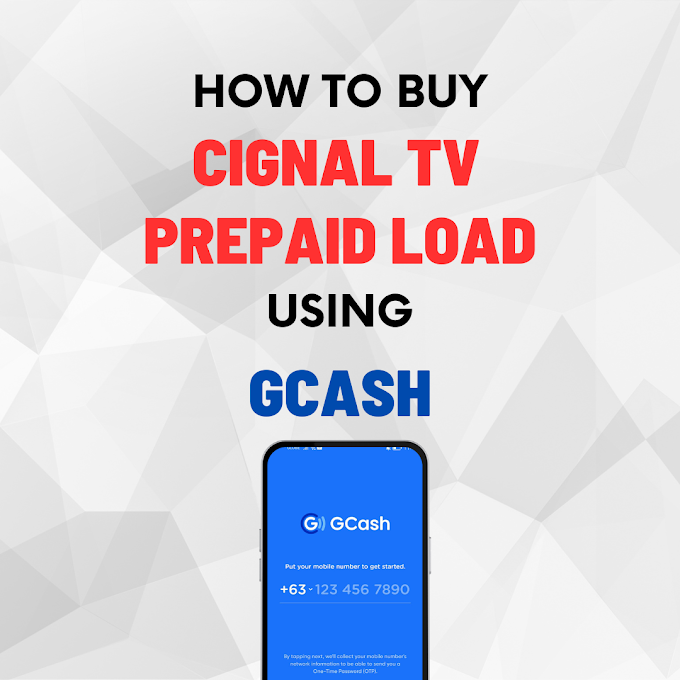 How to Buy Cignal TV Prepaid Load Using GCash