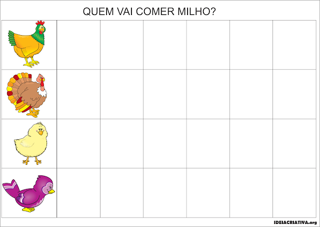 Jogo Pedagógico Quem vai comer o Milho