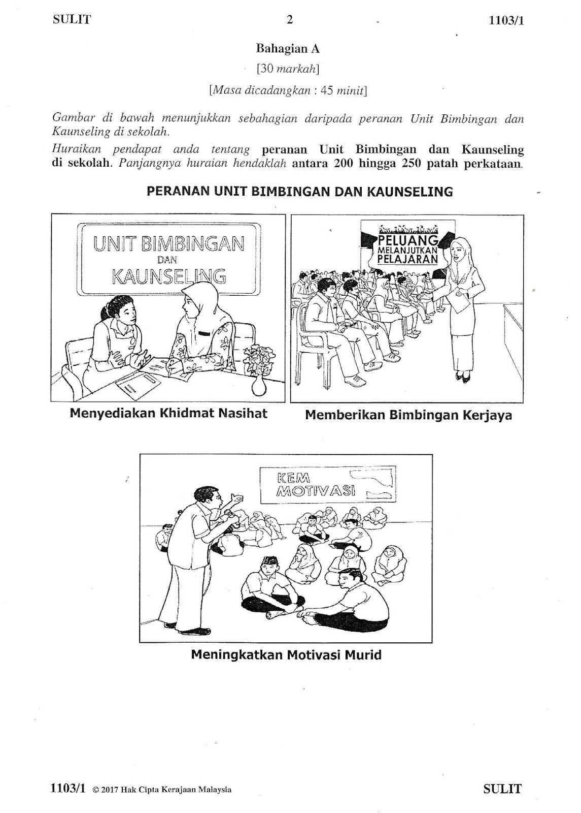 KARANGAN SOALAN 1 (B), KARANGAN DIMENSI MERUPAKAN SOALAN 