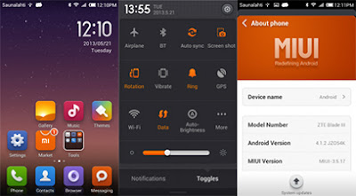 MIUI v5 For ZTE Blade 3