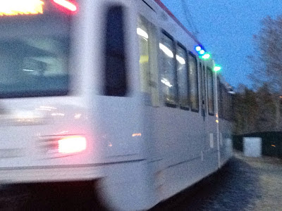 Photo of LRT going by