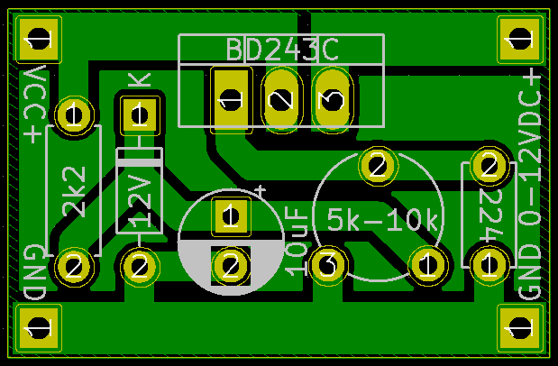 BD243 Transistörlü Güç Kaynağı