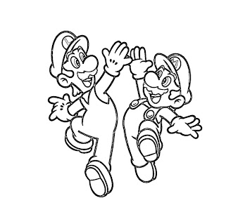 #25 Luigi Coloring Page