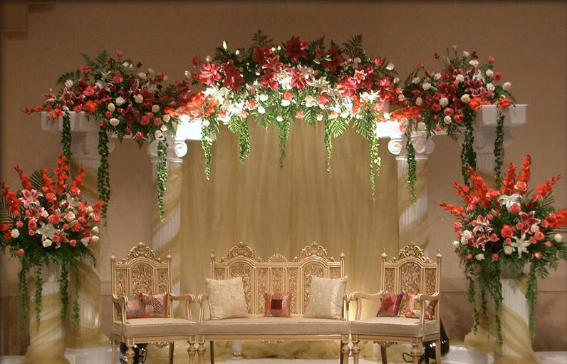 simple wedding stage decorations