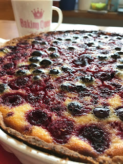 tarta de queso con frambuesa y coco