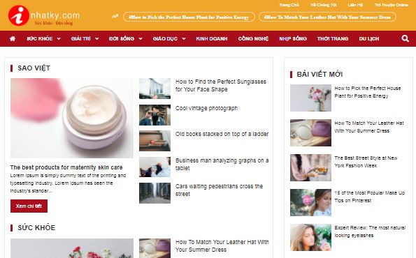 Template blogspot tạp chí tin tức