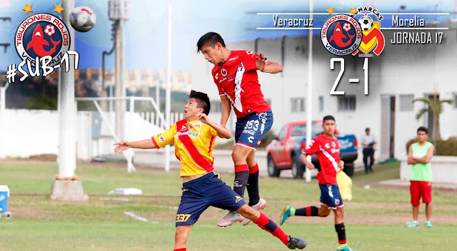 #SUB17 | VERACRUZ TERMINA EL AÑO FUTBOLISTICO GANANDO A MORELIA