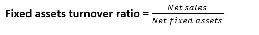 Formula of fixed assets turnover ratio