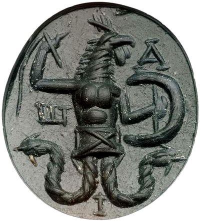 Ίασπις με παράσταση του θεού Αβραξάς, Βοστώνη, Museum of Fine Arts, αρ.κατ.2000.992, 3ος – 4ος αι.
