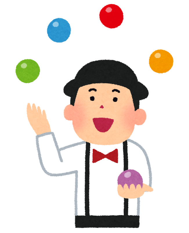 ボールジャグリングのイラスト かわいいフリー素材集 いらすとや