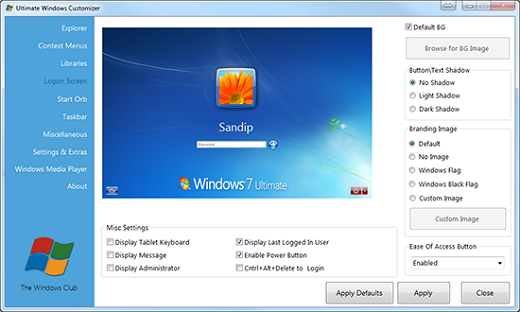 Ultimate Windows Customizer Ultimate Windows Customizer, Utility Untuk Pengguna Windows 7