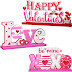 Valentine's Day Wooden ''Be Mine'', ''Love'' & ''Happy Valentine'' Signs for Valentines Party Centerpiece Table Decorations