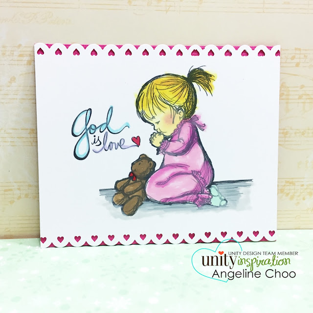 ScrappyScrappy: Unity Stamp Brown Thursday hop - God is love #scrappyscrappy #unitystampco #stamp #copic #christmas #pigmentink #mamaelephant #card #christmascard #phyllisharris #godislove