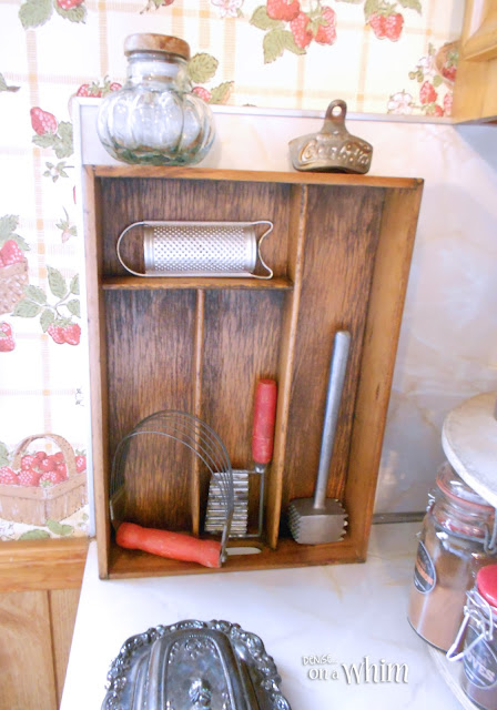 Wooden Silverware Organizer Display Shelf | Denise on a Whim