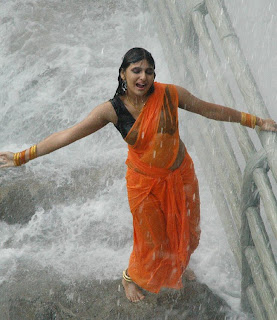 MONICA WET IN SAREE