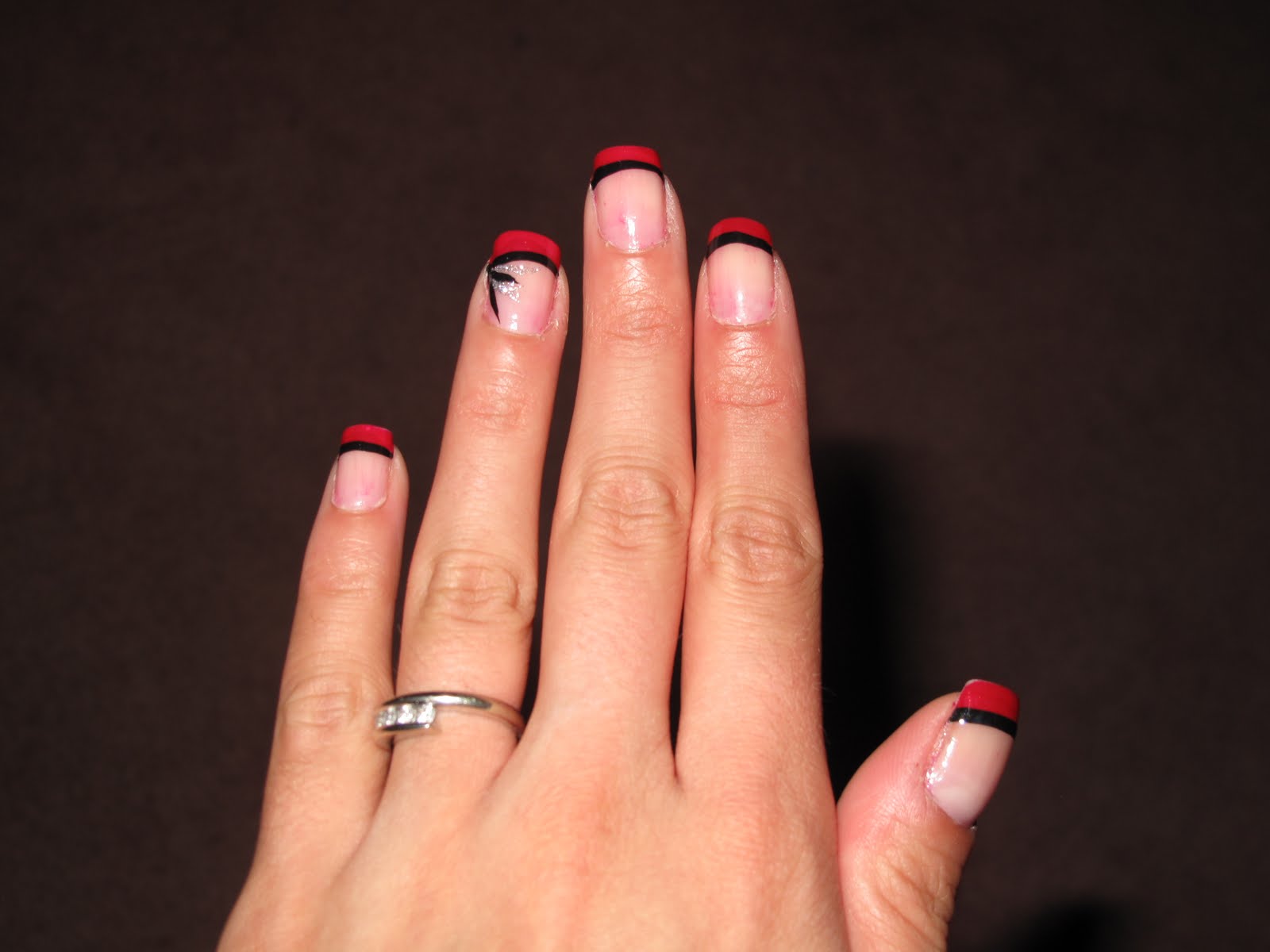 Nail Designs: Red French