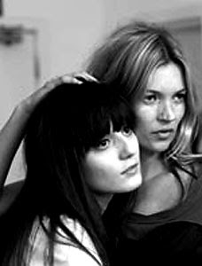 Irina Lazareanu with Kate Moss