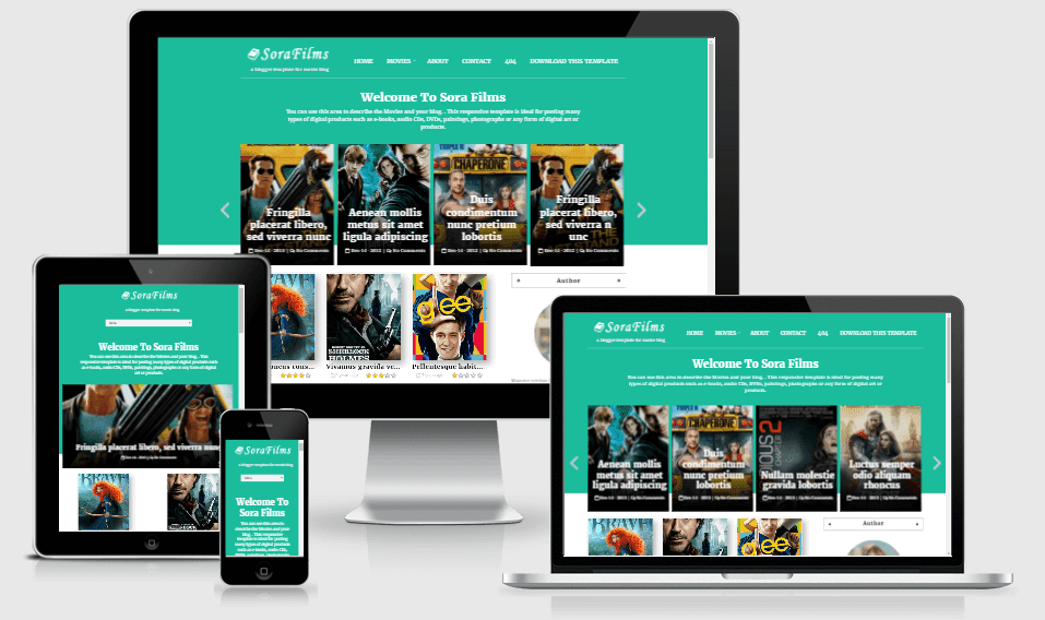 Sora Films Responsive Movie Review Blogger Template