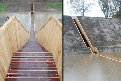 Sunken Pedestrian Bridge in the Netherlands